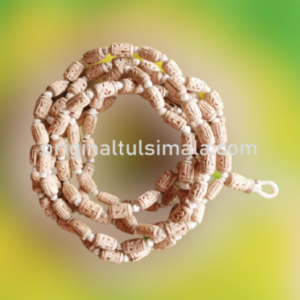 Radha Carved Cylindrical Beads Tusli Japa Mala 108 +1 - Radhe Radhe Chanting Japa Mala