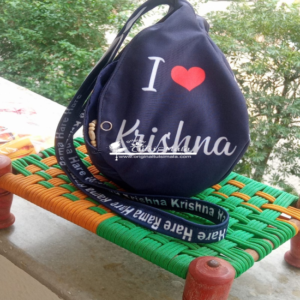 I love Radha and I Love Krishna Prayer bag, Japa Mala bag