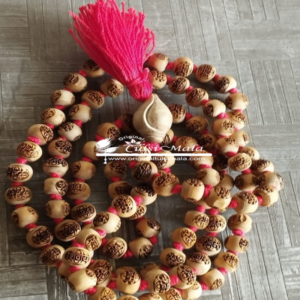 Om Namah Shivay 108 + 1 Guru Beads Original Tulsi Japa Mala – 14 mm