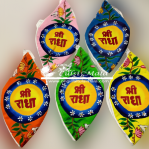 Hand-Painted Sri Radha Beads Bag-one Sided Zip Pattern