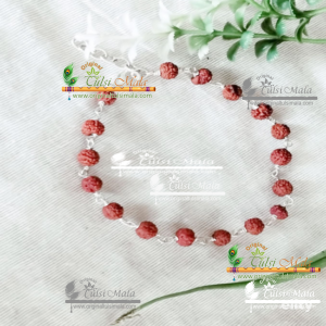 Rudraksha Bracelet for Unisex Adult- Pure Silver