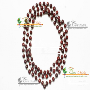 100% Natural Sandalwood Chandan Mala in 108+1 Beads in Silver for Wear and Jap