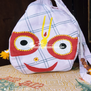Jagannath Prayer bag with Zip pocket Japa Mala bag/krishna bag/ beads bag/ meditation bag.