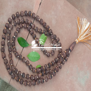 Shyma Tulsi Lotus Beads Knotted Japa Mala 108 + 1 Guru Bead