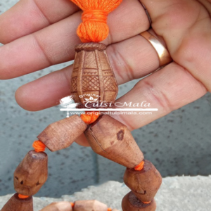 Mridanga Shaped 108 Beads Tulsi Japa Mala - Supper Fine Quality