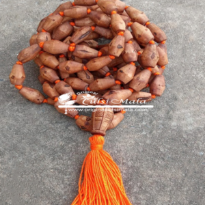 Mridanga Shaped 108 Beads Tulsi Japa Mala - Supper Fine Quality