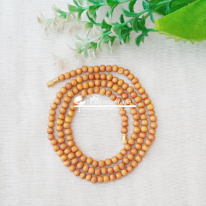 Pure Chandan Mala for Neck - 2 MM Beads Size , 1 Round