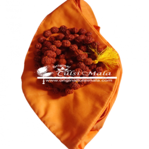 Holy Hindu Rudraksha Mala 108 + 1 Beads with cotton bead bag