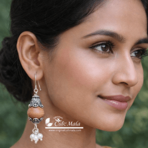 Pure Silver Tulsi Earrings- Antique Design