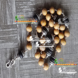 Sterling Silver Caped Original Tulsi Beads Mala