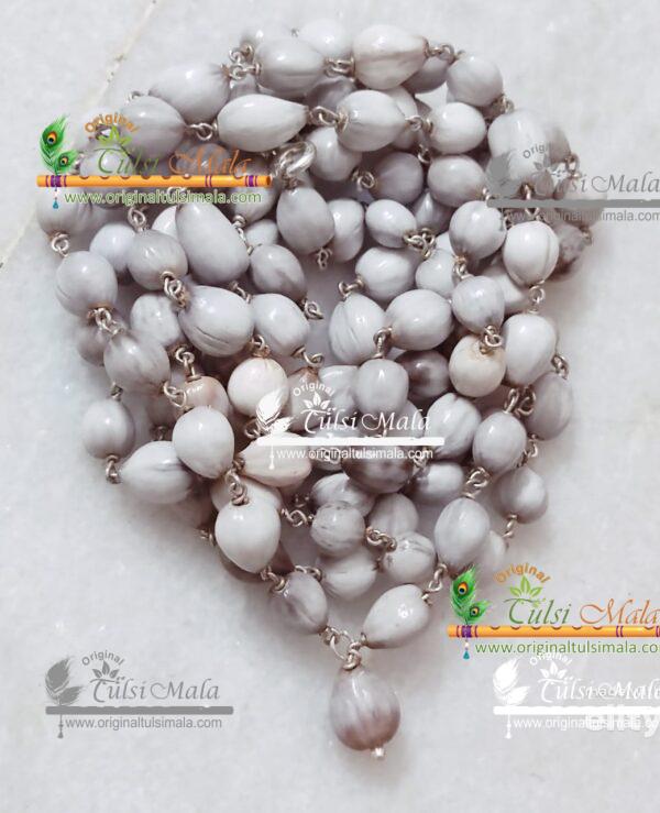 Vaijayanti Jap Mala 108+1 Beads in Silver String for Chanting and Wearing