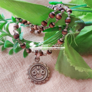 Silver Tulsi with Jagannath Pendant Handmade Tulsi Necklace