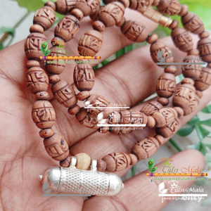 Narsimha Kavach Necklace with Shyma Original Tulsi Beads Mala
