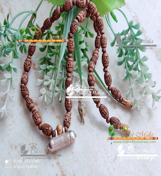 Narsimha Kavach Necklace with Shyma Original Tulsi Beads Mala