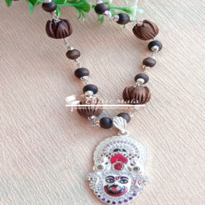 Baba Khatu Shyam Hamara -Silver Tulsi Locket With Silver Mala