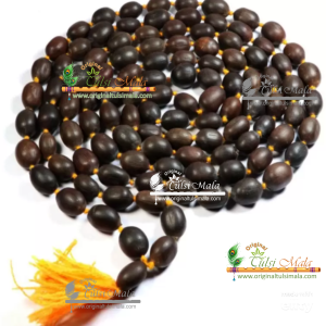 Strong Thread Knotted Original Lotus Seed / Kamal Gatte Ki Mala 108+1 Beads for Lakshmi Pooja