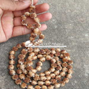 Iskcon Shaped Shri Radha Naam Original Tulsi Japa Mala 108 Beads-10 mm Beads Size