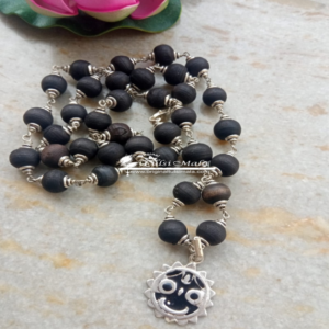 Tulsi Silver with Jagannath Pendant Handmade Tulsi Necklace