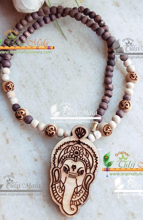 Jai Ganesh Tulsi Locket Mala