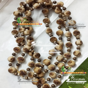 Om Namah Shivaya Tulsi Beads Kanthi Mala-Three Round