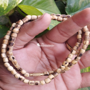 One Round Tulsi Beads Brown Kanthi Mala