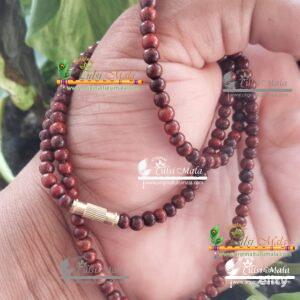 Red Chandan Sandalwood Mala For Neck Design