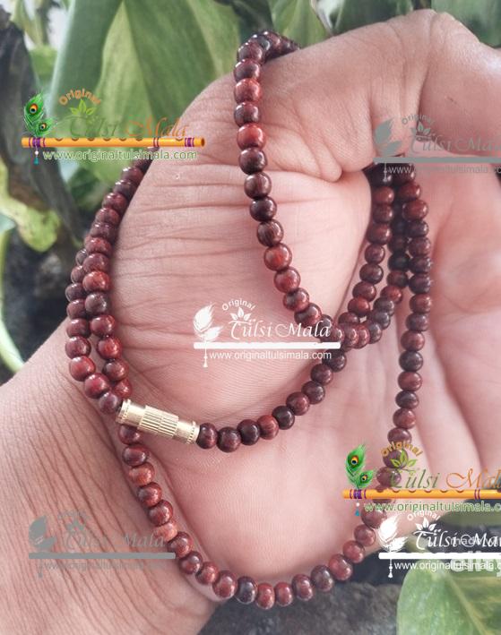 Red Chandan Sandalwood Mala For Neck Design