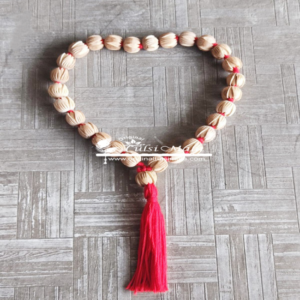 Holi Lotus 27+1 Beads Japa Mala With Red Tassel