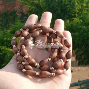 Mridanga Shape Shayma Tulsi Beads Two Round Kanthi Mala