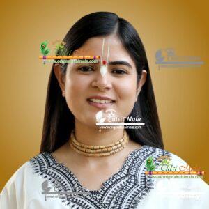 Krishna Pyari Three Round Kanthi Mala-Super Fine Quality Tulsi Beads