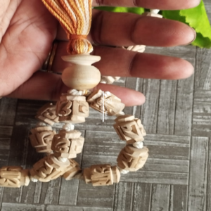 27 Beads Radha Carved Japa Mala with Pretty Tassel