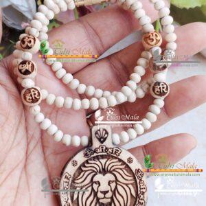 Shri Narasimha Dev Pure Tulsi Locket Mala with Om Shri Hari Beads– Premium