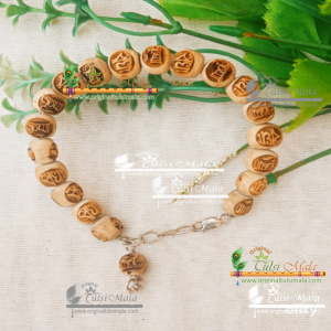 Original Tulsi Radha Krishna Beads Bracelet with Silver Stelling