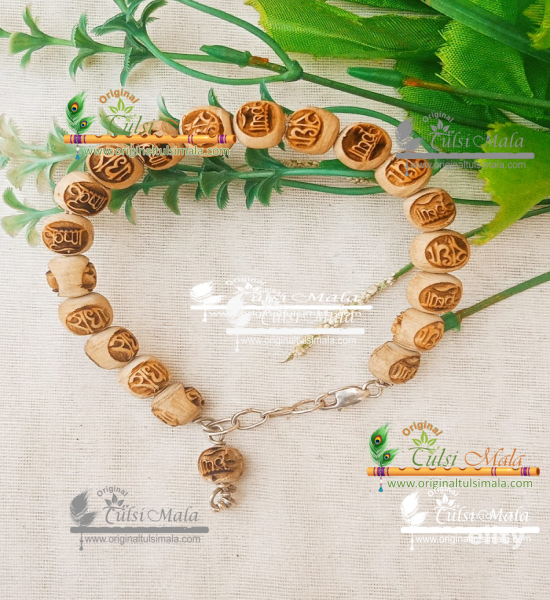 Original Tulsi Radha Krishna Beads Bracelet with Silver Stelling