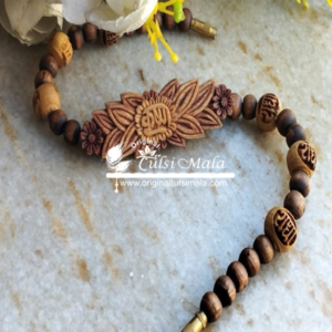 Handmade Carved Krishna Tulsi Bracelet-Classical Design