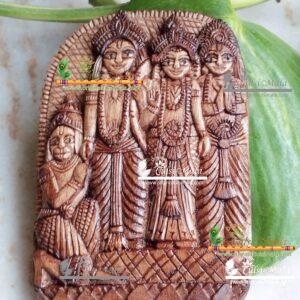 Tulsi Wood Ram Darbar Naam Sewa For Home Temple