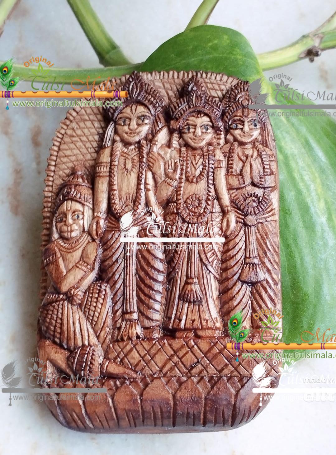 Tulsi Wood Ram Darbar Naam Sewa For Home Temple