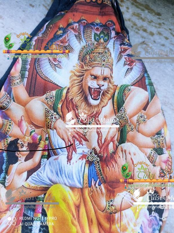 Prabhu Narsimha Digital Painted Japa Jholi Bag
