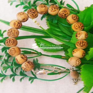 Ram Ram Tulsi Beads Bracelet with Silver Sterling