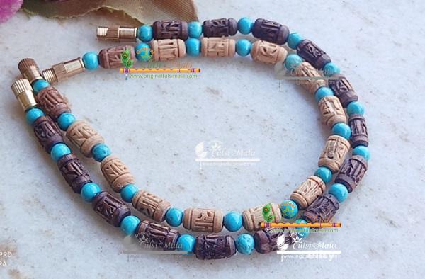 Handmade Radha Carved Tulsi Bracelet