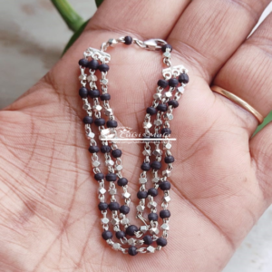 Three Layer Silver Tulsi Mala For Gopal Ji Ki