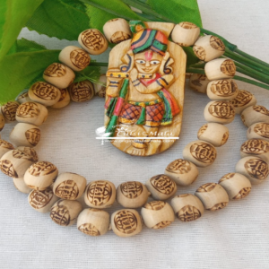 Rangeela Krishna Locket With Knotted Tulsi Radha Carved Beads Mala