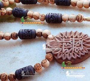 Radha Krishna Hand Made Tulsi Locket Mala