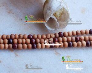 Three Layere Pure White And Red Sandalwood Bracelet