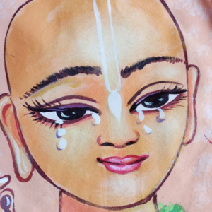 Iskcon Chaitanya Mahaprabhu Hand Painted Chanting Bead Bag