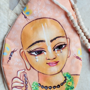 Iskcon Chaitanya Mahaprabhu Hand Painted Chanting Bead Bag