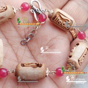 Krishna Carving Silver With Original Pearl Bracelet