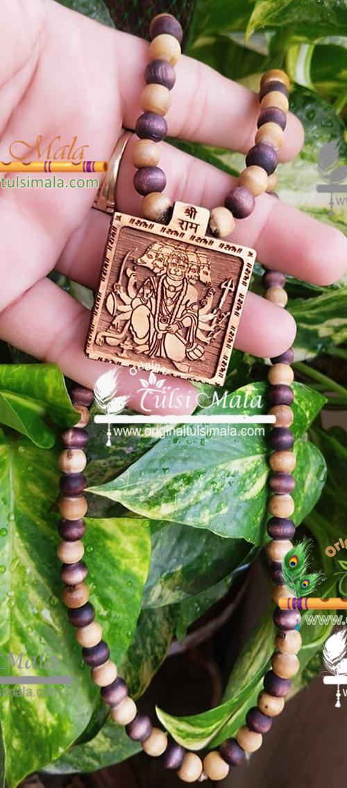 Panchmukhi Hanuman Ji With 108 Tulsi Beads Mala
