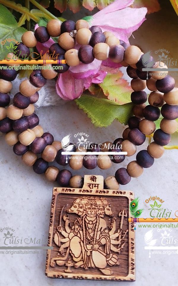 Panchmukhi Hanuman Ji With 108 Tulsi Beads Mala