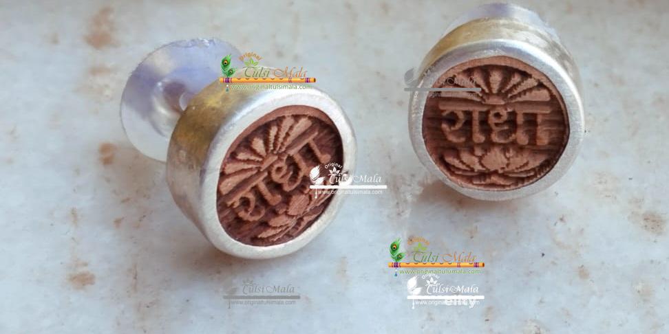 Shanka Chakra Tulsi Earrings with Silver Capping – Traditional